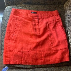 Massimo Dutti red orange skirt